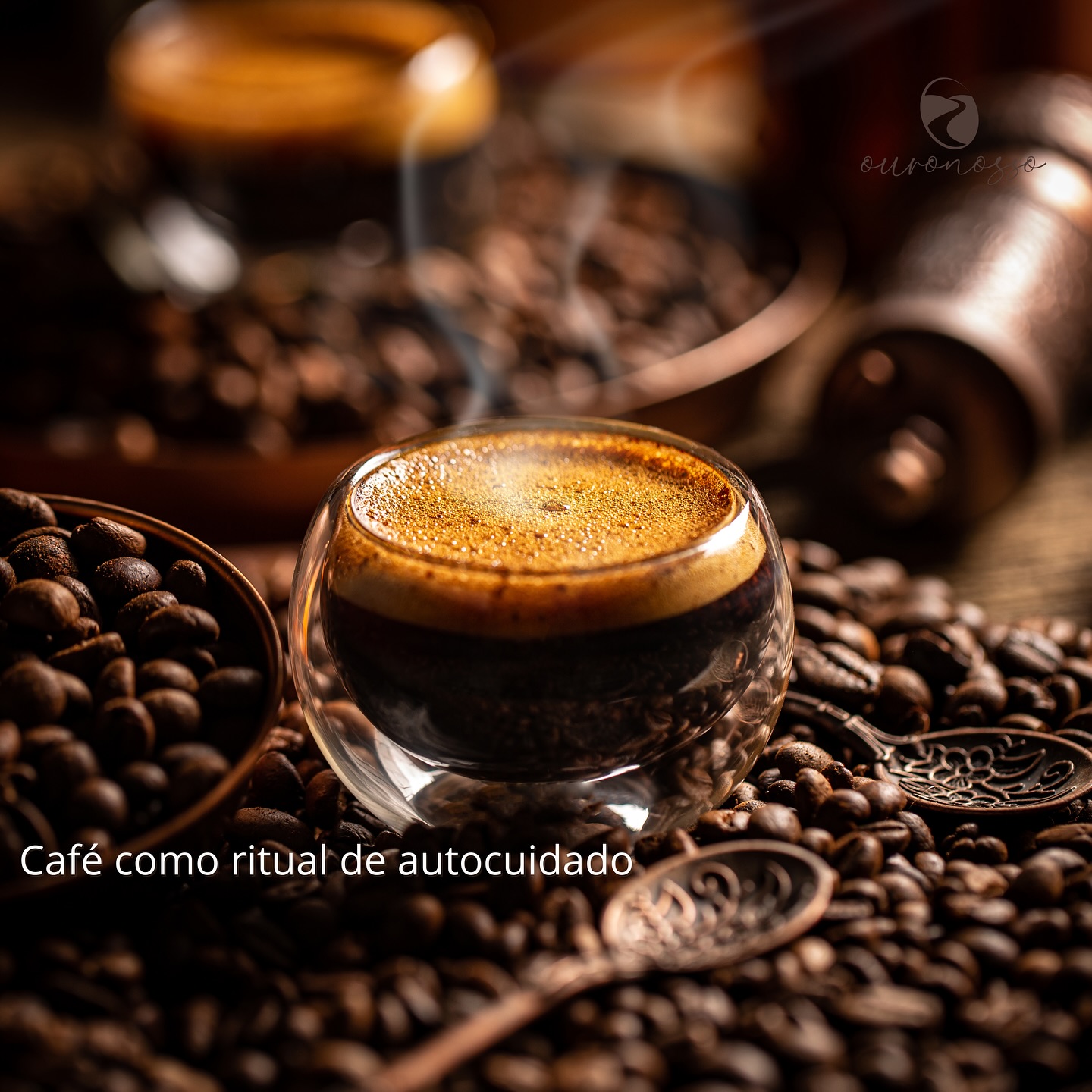 Café preparado em uma publicação da OuroNosso